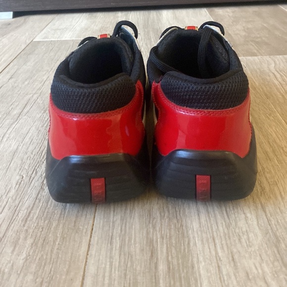 PRADA America's Cup White Leather and Nylon Mesh Sneakers Prada Size 9 1/2 - Picture 3 of 8